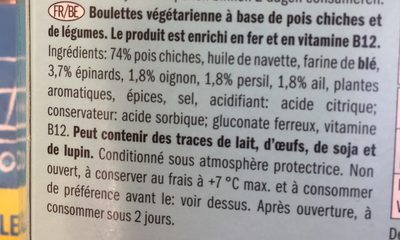 Falafel vegetariano - Ingredients - fr