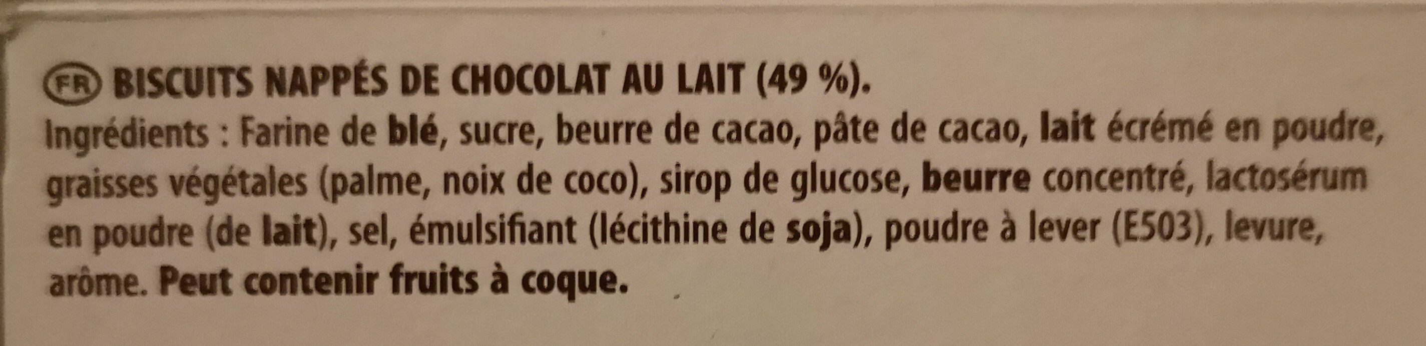 Mikado chocolat au lait - Ingredients - fr