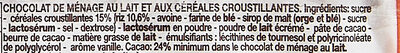 Lait & céréales croustillantes - Ingredients - fr