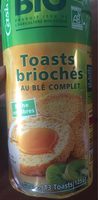 Toasts briochés au blé complet, issus de l'agriculture biologique - Producte - fr