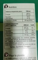 100% pur jus jus d'orange sans pulpe - Informació nutricional - fr