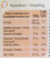 Liégeois Saveur vanille sur lit de caramel - Informació nutricional - fr