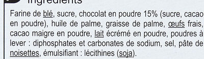 Bingo goût chocolat - Ingredients - fr