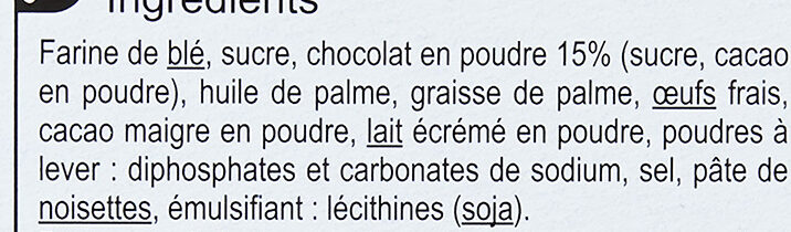 Bingo goût chocolat - Ingredients - fr