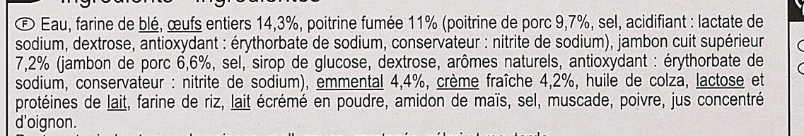 Quiche Lorraine - Ingredients - fr