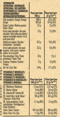 Barres de Céréales NESQUIK - Informació nutricional - fr