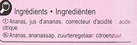 Ananas Au jus d'ananas - Ingredients - fr