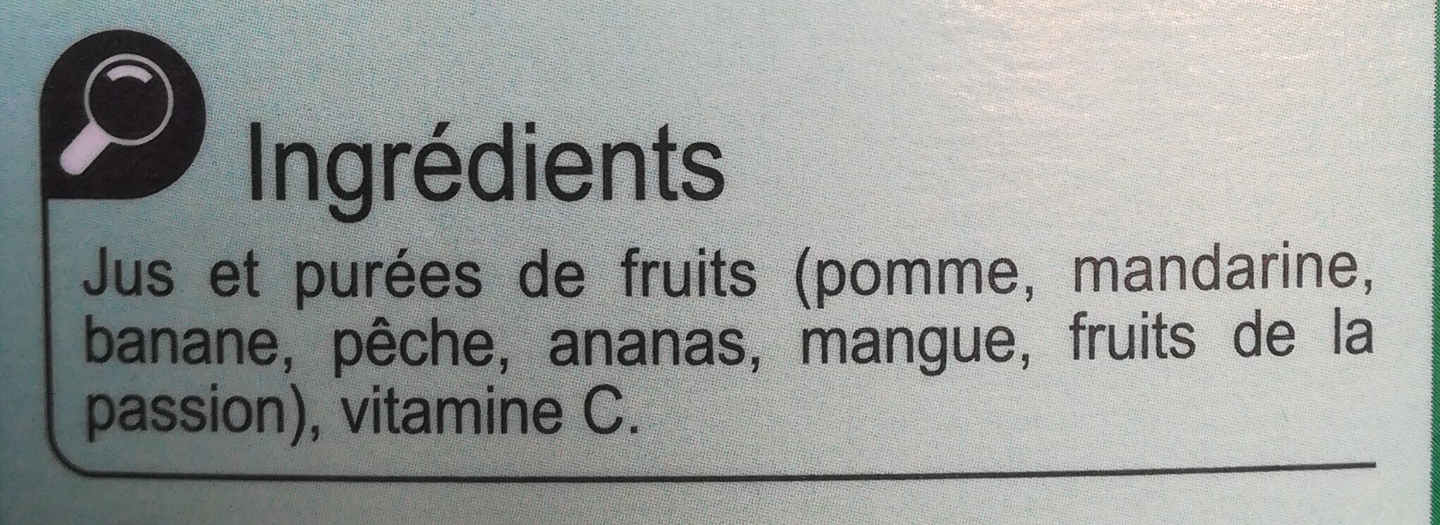 100% pur jus jus multifruits - Ingredients - fr