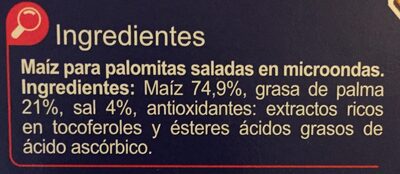 Palomitas Saladas - Ingredients