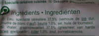 Coquillettes au beurre - Ingredients - fr