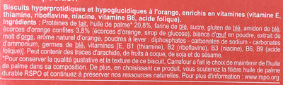 En-cas hyperprotéiné Biscuits à l'orange - Ingredients - fr