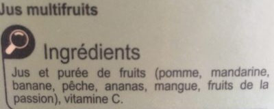 100% pur jus jus multifruits - Ingredients - fr