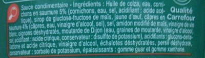 Sauce tartare - Ingredients - fr