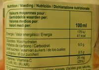 Clémentine 100 % Pur Fruit Pressé - Informació nutricional - fr