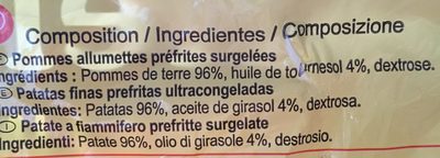Allumettes - Ingredients - fr