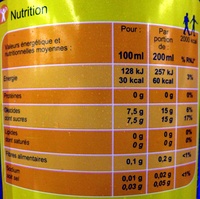 Limonade Zestée - Informació nutricional - fr