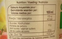 100% pur jus Pomme - Informació nutricional - fr