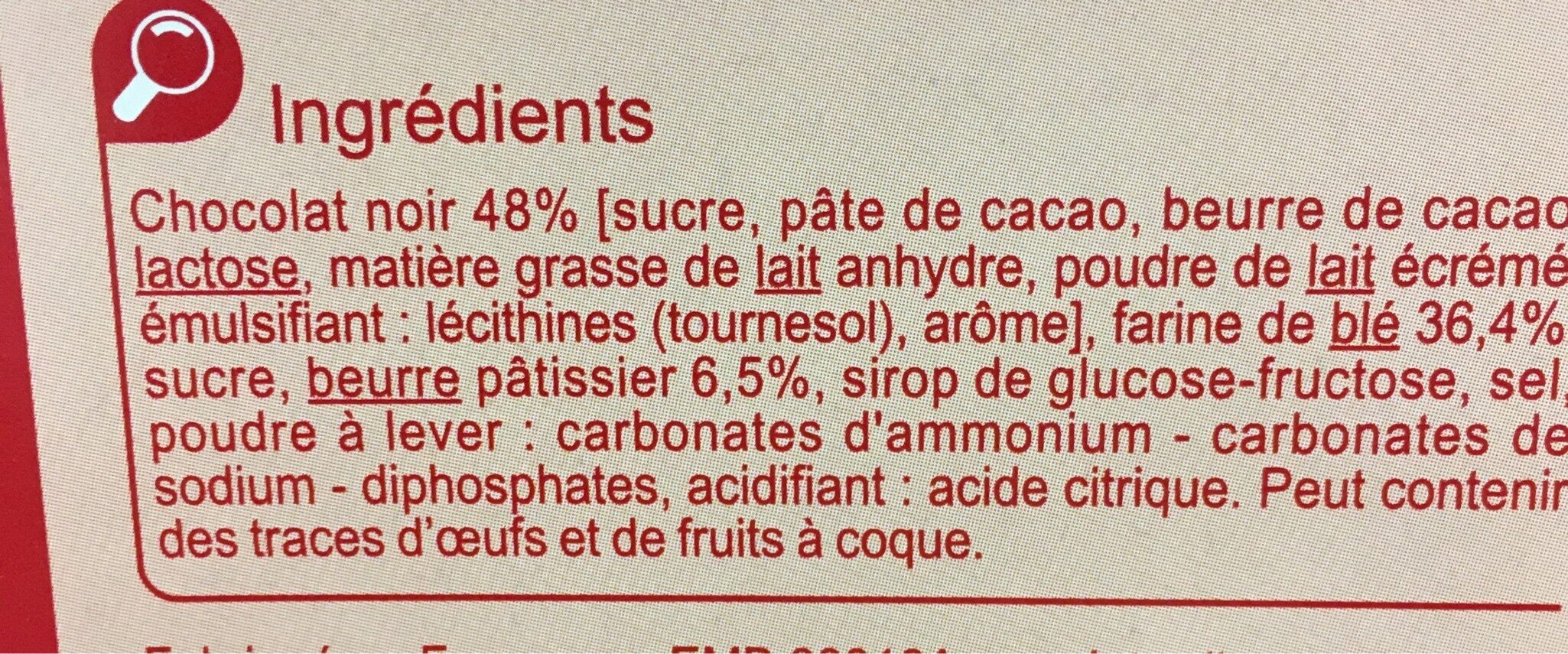 Les Tablettes CHOCOLAT NOIR - Ingredients - fr