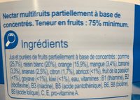 Sans sucres ajoutés* Multifruits - Ingredients - fr