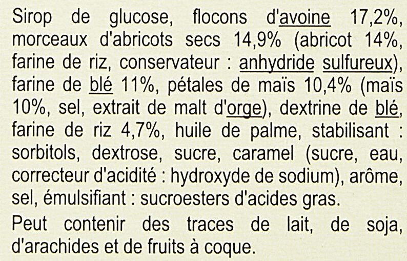 Abricot - Ingredients - fr