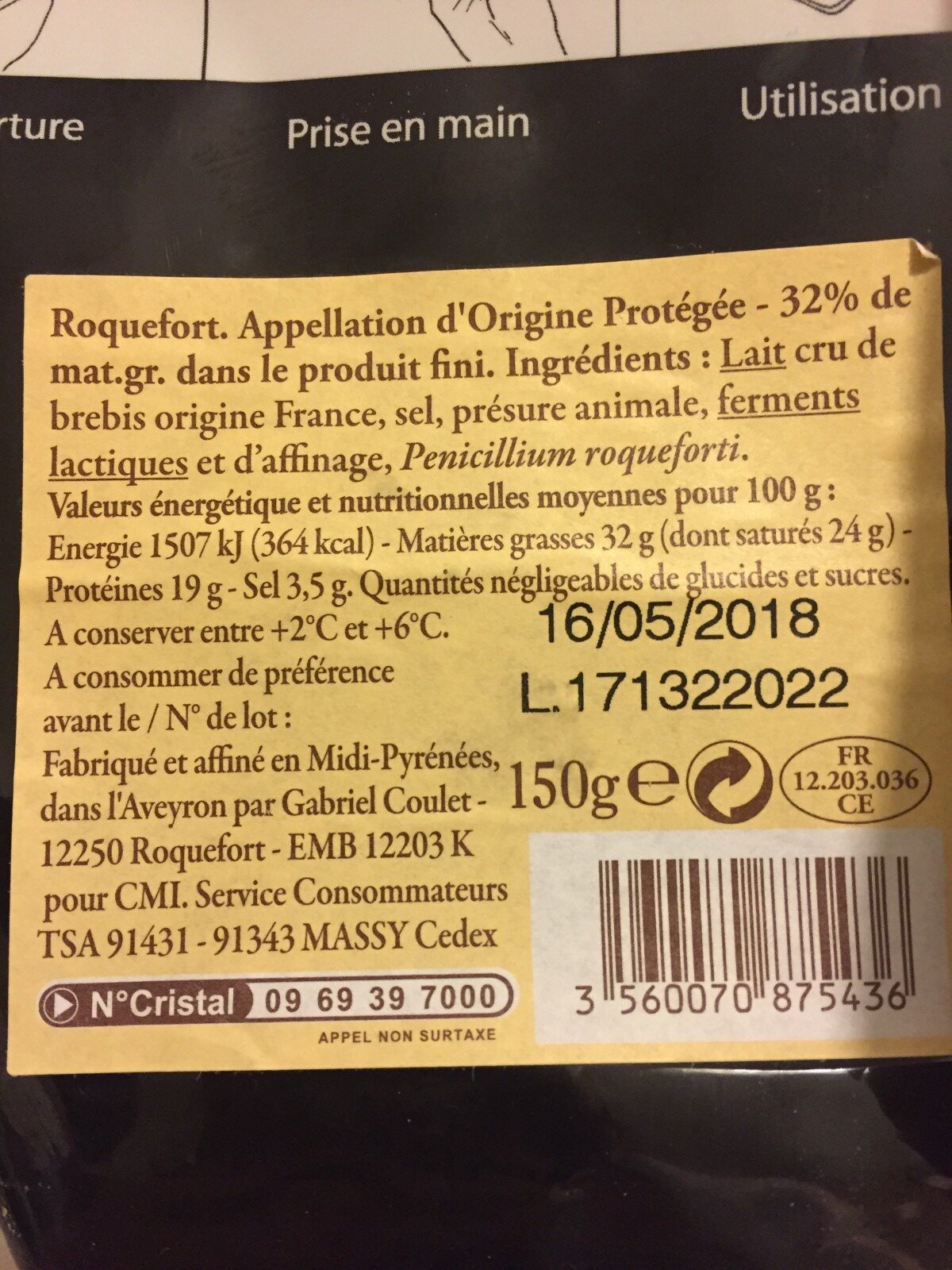 Roquefort - Ingredients - fr