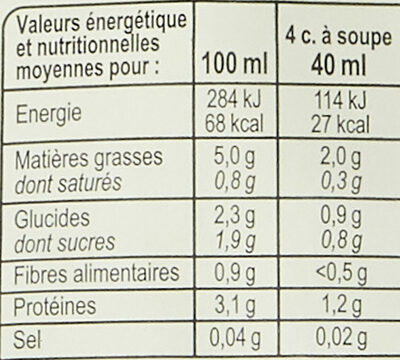 Soja Cuisine - Informació nutricional - fr