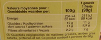 FRUIT &Cie POMME POIRE - Informació nutricional - fr