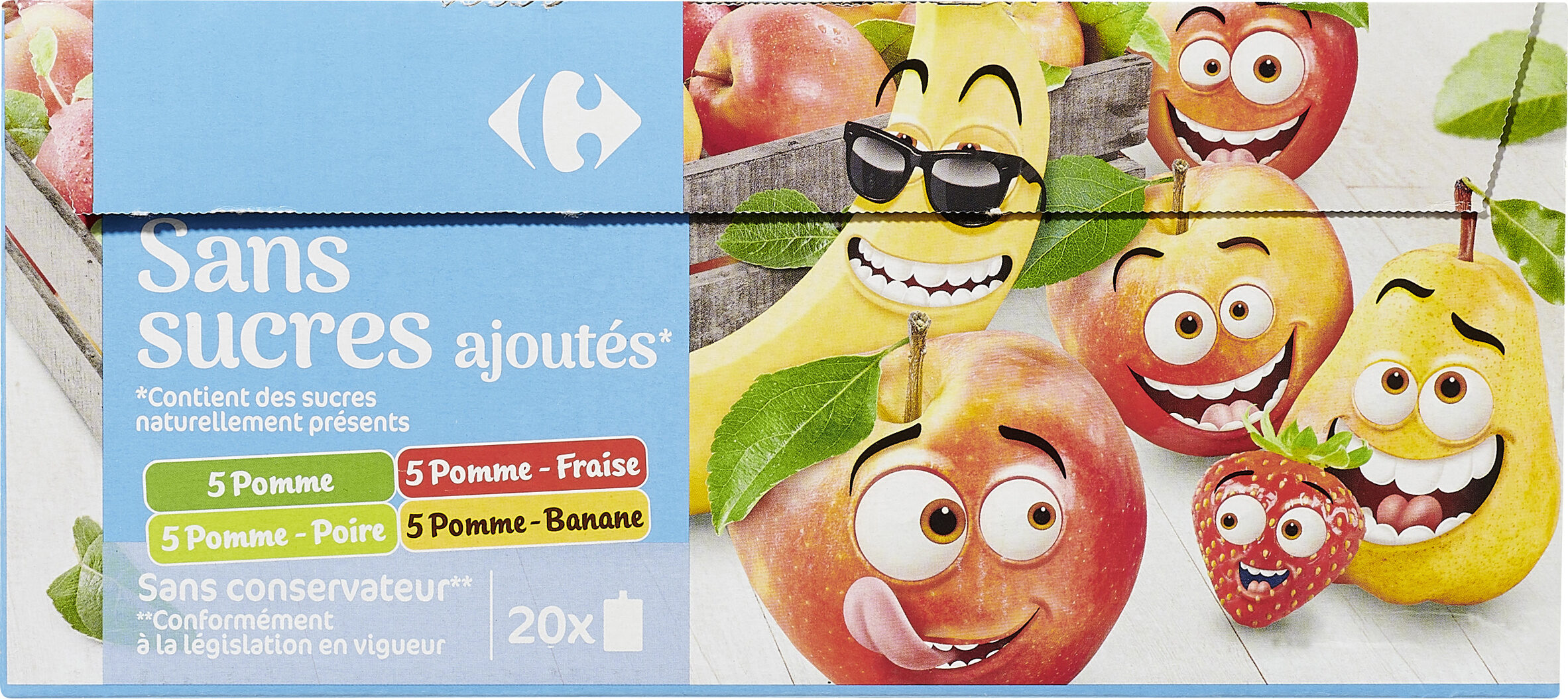 Fruit &Cie 18 POMME 18 POMME FRAISE 18 POMME POIRE 18 POMME BANANE - Producte - fr