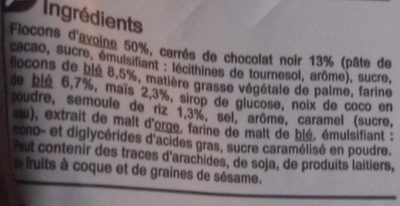 Crunchy chocolat noir - Ingredients - fr