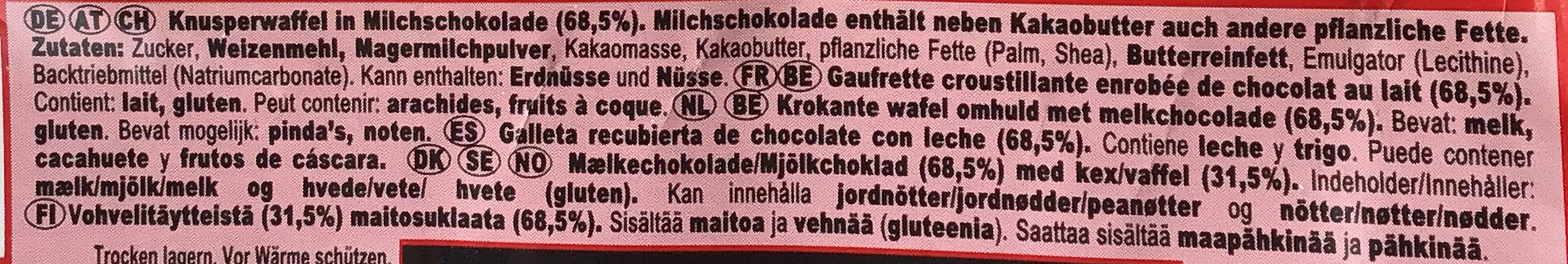 KitKat Chunky - Ingredients - de