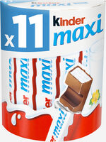Kinder Maxi chocolat au lait avec fourrage au lait x11 barres - Producte - en