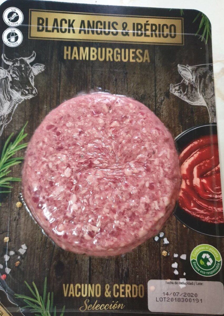 Hamburguesa black angus y cerdo iberico - Producte - es