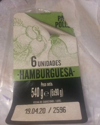 Hamburguesa pavo pollo - Producte - es