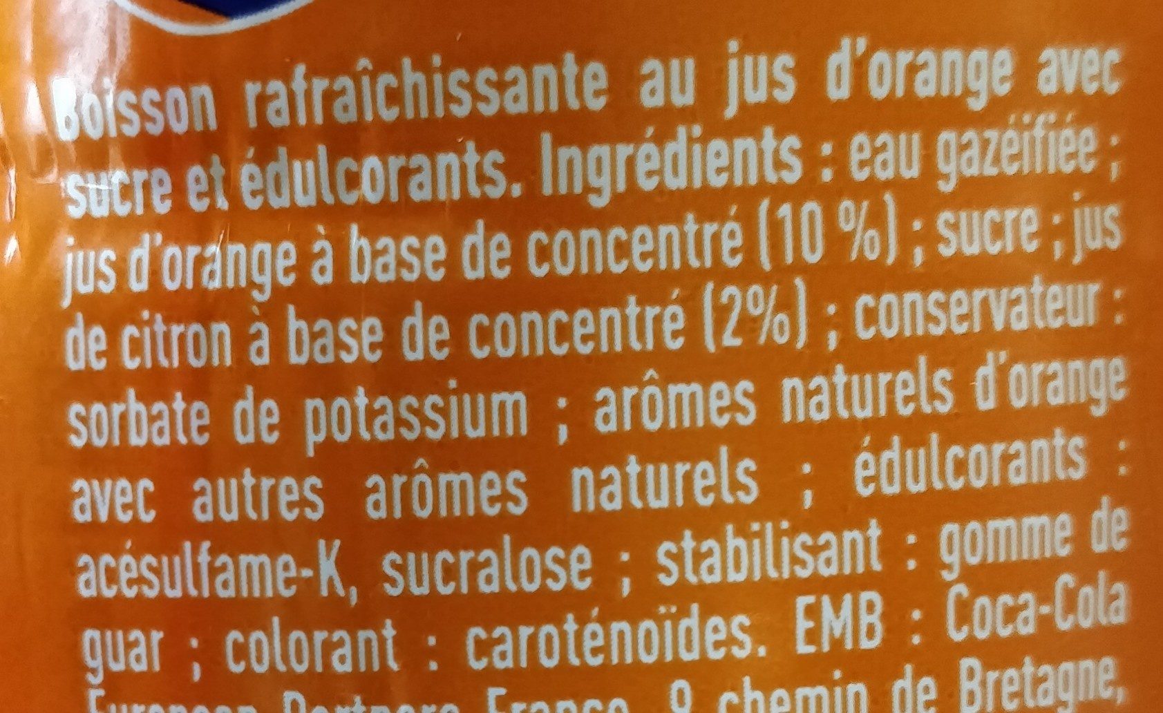 Fanta orange - Ingredients - fr