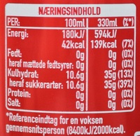 Coca-Cola - Informació nutricional - en