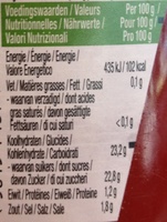 Tomato Ketchup - Informació nutricional - fr