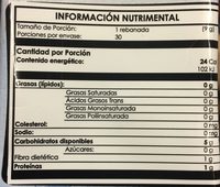 TOSTIS CON FIBRA - Informació nutricional - es
