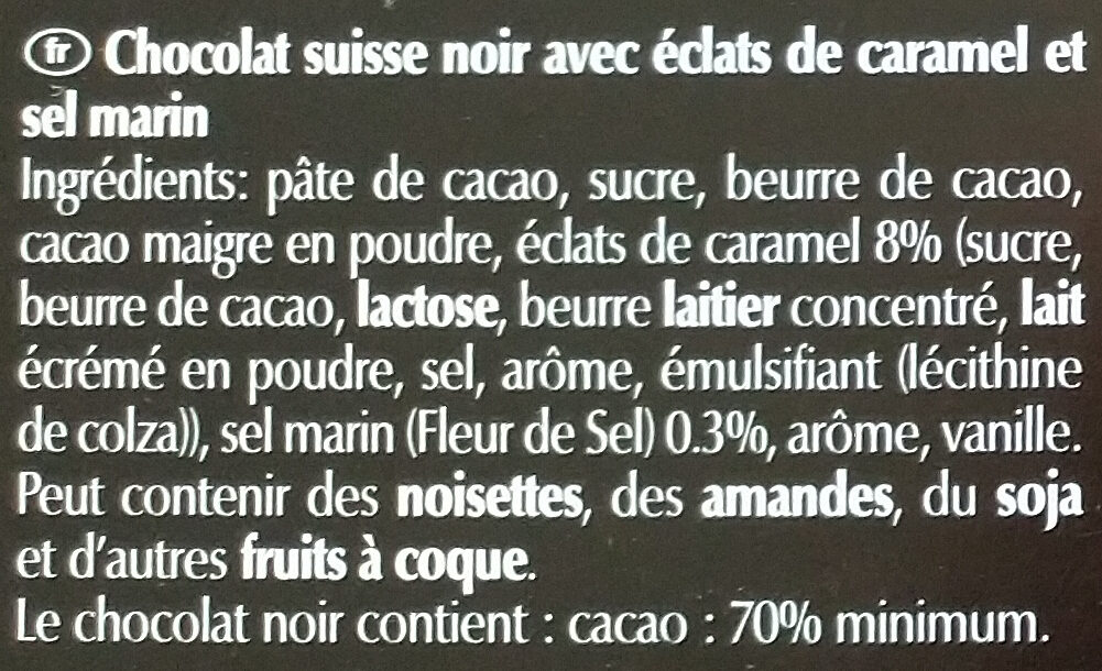 Cioccolato - Ingredients - fr