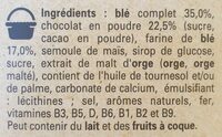 NESTLE CHOCAPIC Céréales 430g - Ingredients - fr