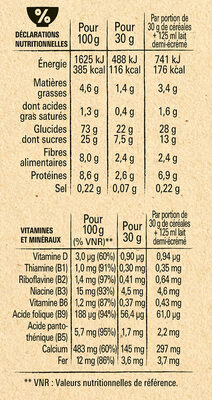 NESTLE CHOCAPIC Céréales - Informació nutricional - fr