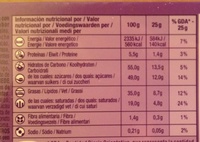 Milka Oreo - Informació nutricional