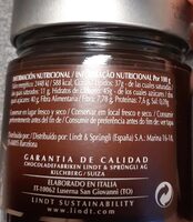 Crema de chocolate - Informació nutricional - es