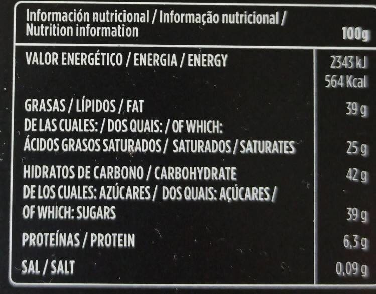 Chocolatisimo - Informació nutricional - es