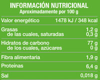 Arroz Brillante Sabroz - Informació nutricional - es