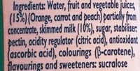 Mediterráneo zero materia grasa fruta   leche - Ingredients - en