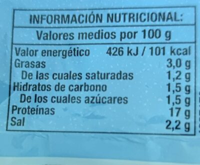 Jamón Cocido - Informació nutricional - es