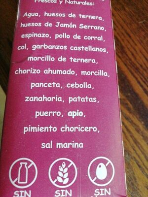 Caldo natural cocido madrileño - Ingredients - es