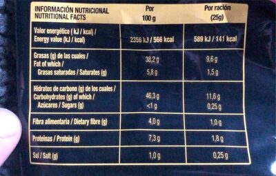 Patatas Fritas - Informació nutricional