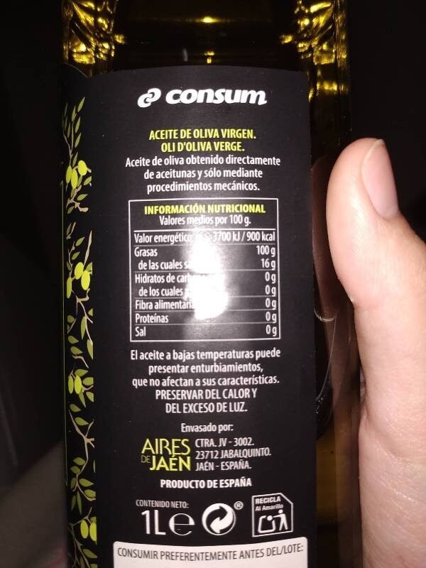 Aceite de oliva virgen - Ingredients - es
