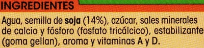 Bebida de soja - Ingredients - es
